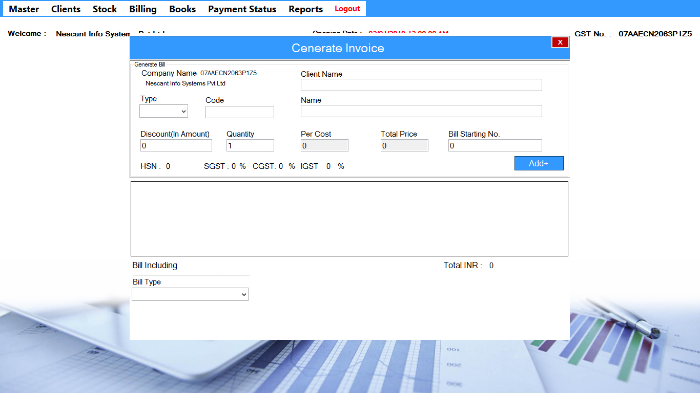 Create Software Invoice 